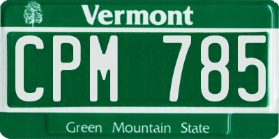 VT license plate CPM785