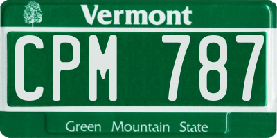 VT license plate CPM787