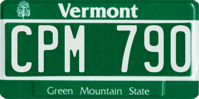 VT license plate CPM790
