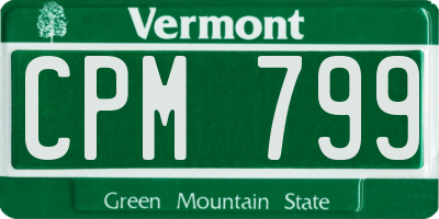 VT license plate CPM799