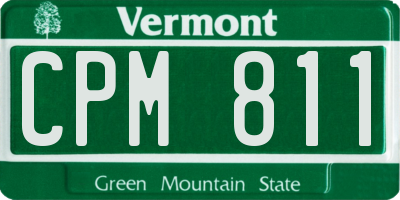 VT license plate CPM811