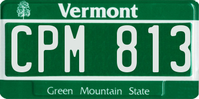 VT license plate CPM813