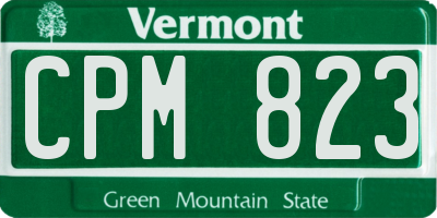 VT license plate CPM823