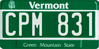 VT license plate CPM831
