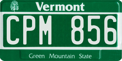 VT license plate CPM856