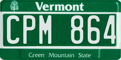 VT license plate CPM864