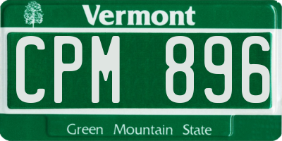 VT license plate CPM896