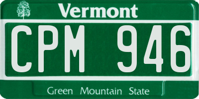 VT license plate CPM946