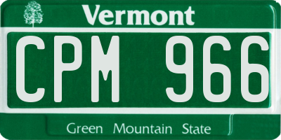 VT license plate CPM966