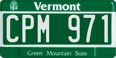 VT license plate CPM971