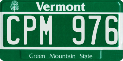 VT license plate CPM976