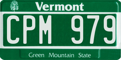 VT license plate CPM979