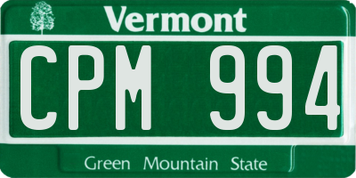 VT license plate CPM994