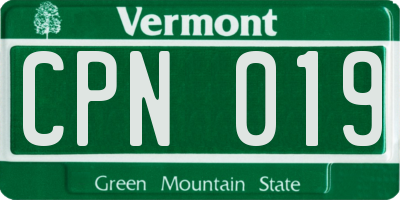 VT license plate CPN019