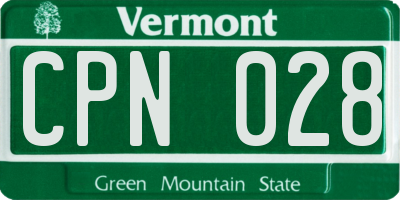 VT license plate CPN028