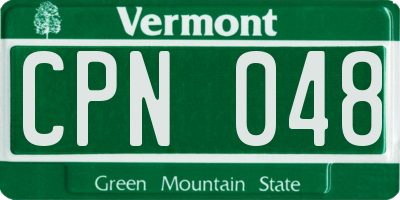 VT license plate CPN048