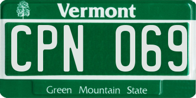 VT license plate CPN069