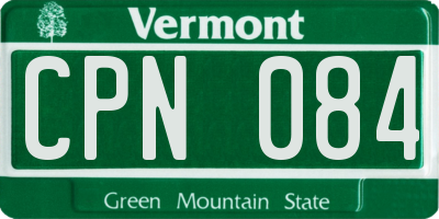 VT license plate CPN084