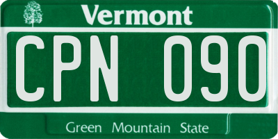 VT license plate CPN090