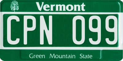 VT license plate CPN099