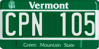 VT license plate CPN105