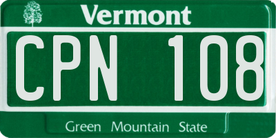 VT license plate CPN108