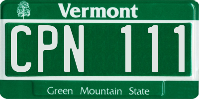 VT license plate CPN111