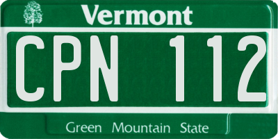 VT license plate CPN112