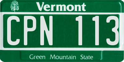 VT license plate CPN113
