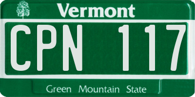 VT license plate CPN117