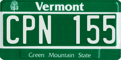 VT license plate CPN155