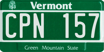 VT license plate CPN157
