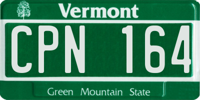 VT license plate CPN164