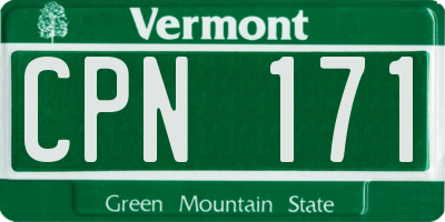 VT license plate CPN171