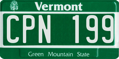 VT license plate CPN199