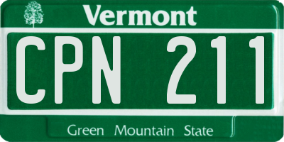 VT license plate CPN211