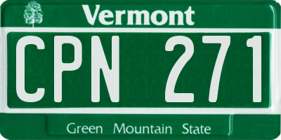 VT license plate CPN271