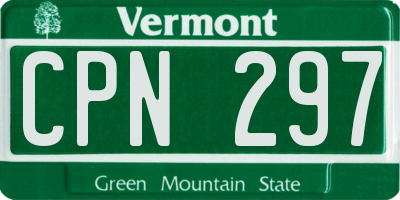 VT license plate CPN297