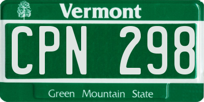 VT license plate CPN298