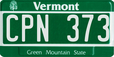 VT license plate CPN373