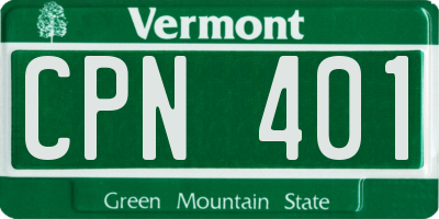 VT license plate CPN401
