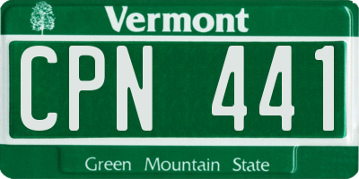 VT license plate CPN441