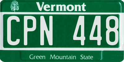 VT license plate CPN448
