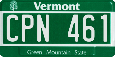 VT license plate CPN461