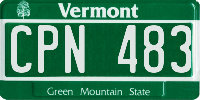 VT license plate CPN483