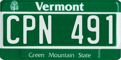 VT license plate CPN491