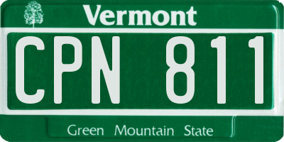 VT license plate CPN811
