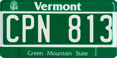 VT license plate CPN813