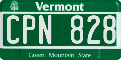 VT license plate CPN828