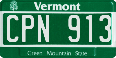 VT license plate CPN913